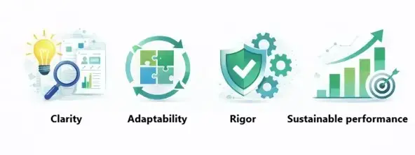 Valeurs CapeToFlow — Adaptabilité, Rigueur, Support Odoo